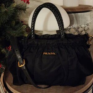 Prada Nylon Gathered 2 way Bag